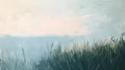 Minimalistic Nature Oil Painting