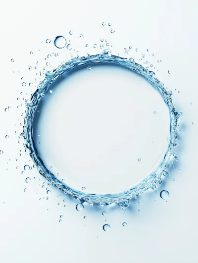 Water Drops Circle Frame