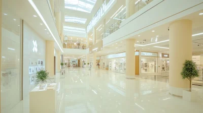 Minimalist Shopping Mall Lobby