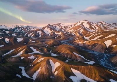 Twilight over Landmannalaugar