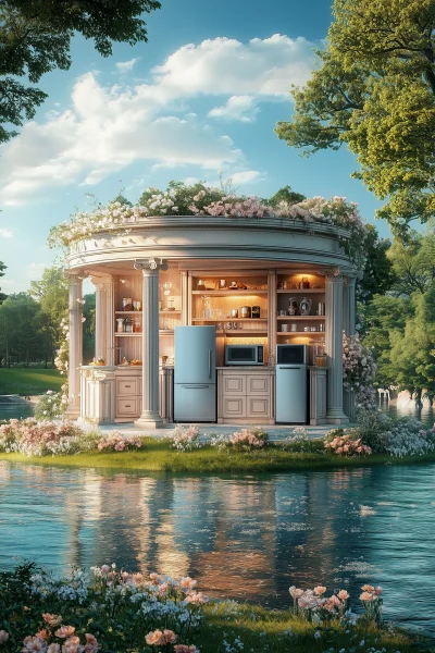 Outdoor Pavilion with Refrigerators