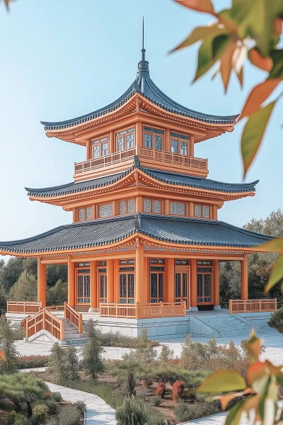 Chinese Pagodas Illustration