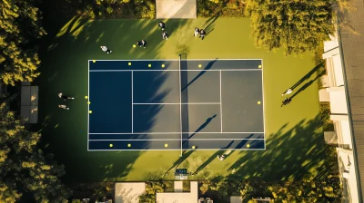 Golden Hour Tennis Court