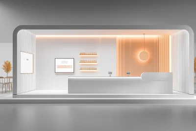 Minimalist Brand Booth Design Mockup