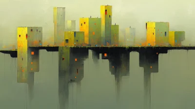 Utopian Dystopian Cityscape