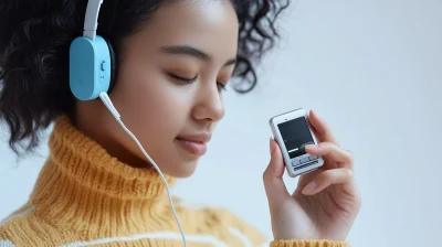 Young Woman Listening to Music