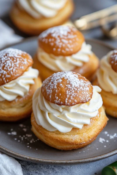 Profiteroles and Whipped Cream