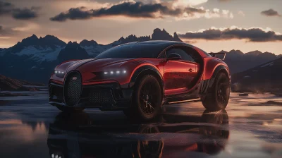 Red SUV Bugatti