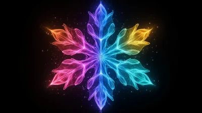 Neon Snowflake Symphony