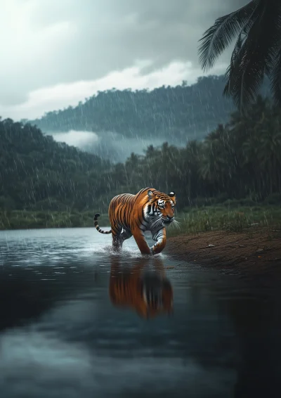 Tiger in the Rain