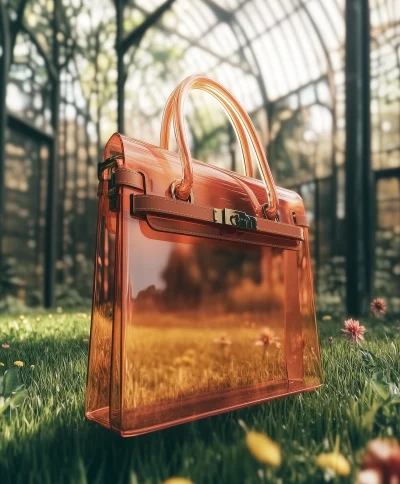 Glass Material 3D Hermes Kelly Bag