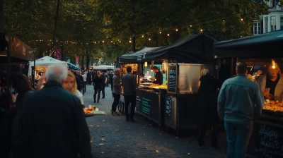 Busy Street Food Stall