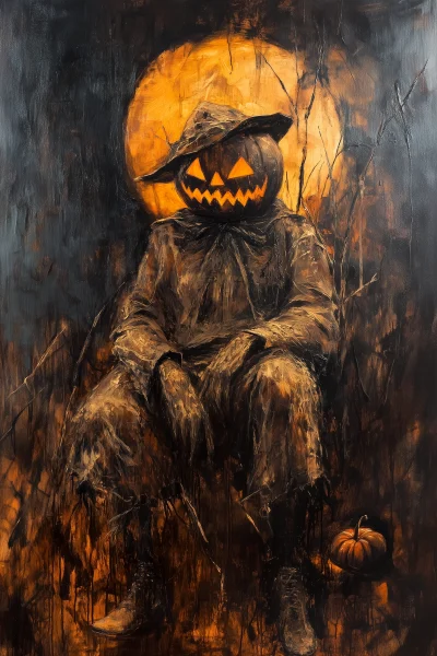 Dark and Moody Halloween Painting