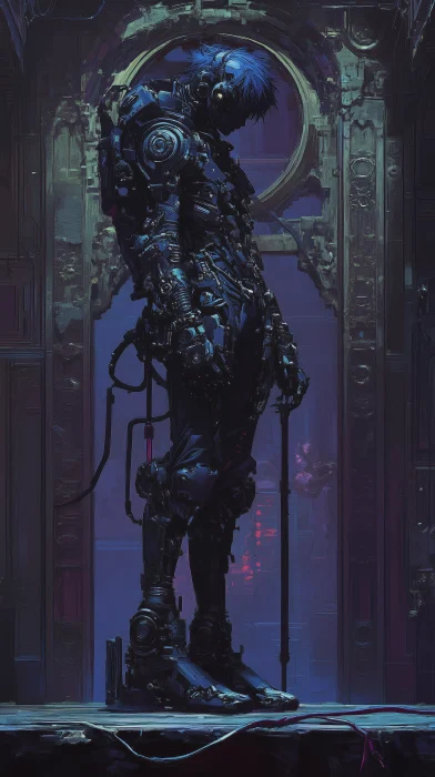 Evil Baroque Cyberpunk Character