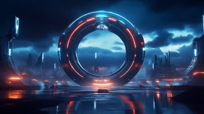 Futuristic Floating Circular Building