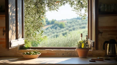 Tuscan Kitchen Terrace View