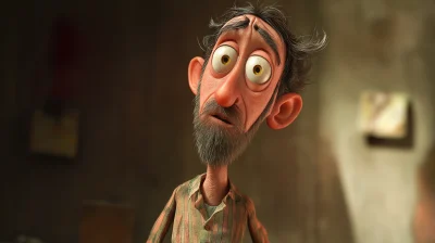 Whimsical Pixar Man