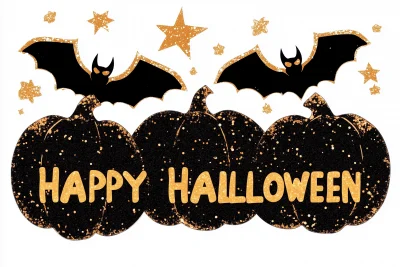 Glitter Halloween Clipart