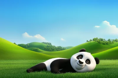 Peaceful Panda Illustration