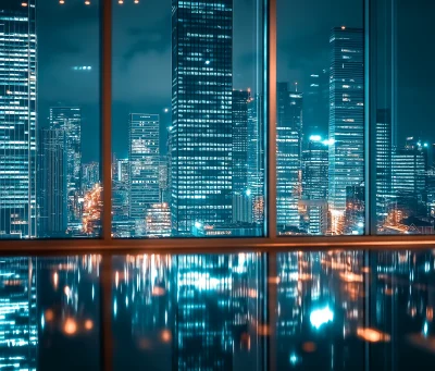 City Lights Reflection