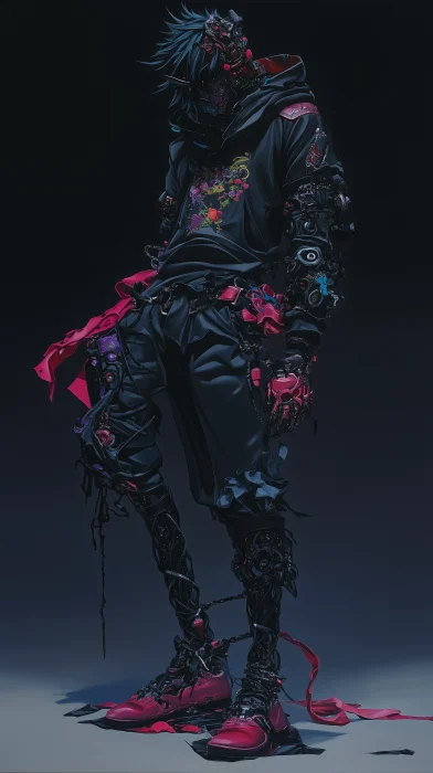 Evil Baroque Cyberpunk Character