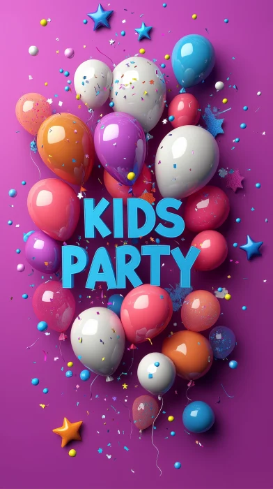 Kids Party Poster Design