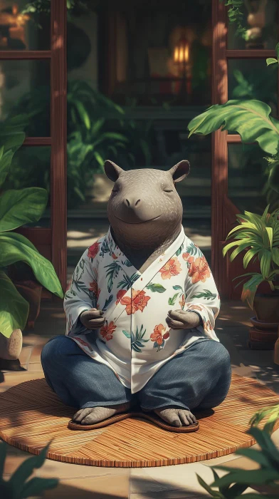 Anthropomorphic Tapir in Southeast Asian Style