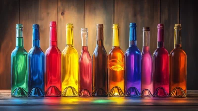 Colorful Wine Bottles