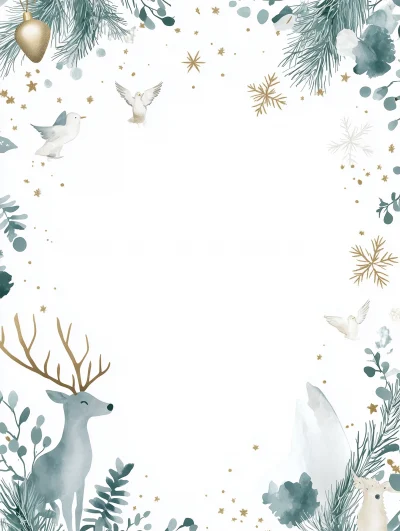 Elegant Christmas Page Border