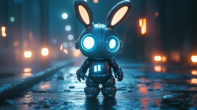 Glowing Robot Rabbits