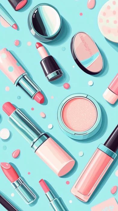 Cosmetics in Tiffany Blue