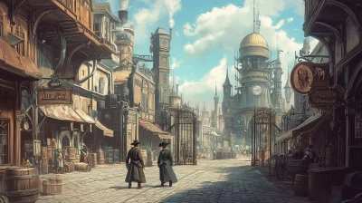 Steampunk City Streets of Alkenstar