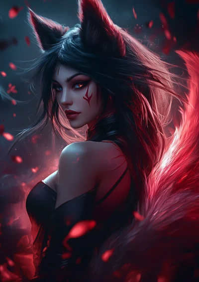 Ahri with 9 Tails