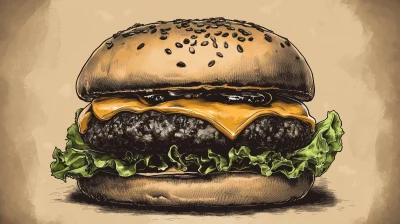 Burger Illustration Concept