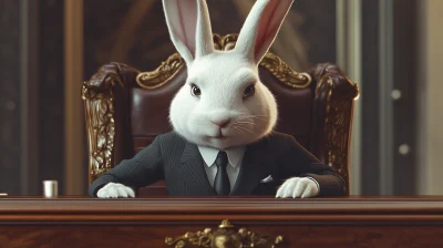 Photorealistic Bunny in a Suit