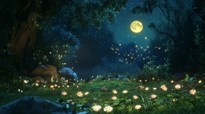 Enchanted Garden at Night