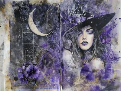 Vintage Witch Journal Page