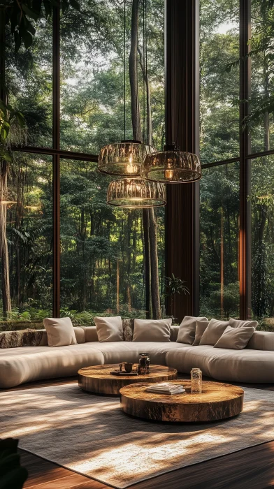 Luxury Forest Living Room