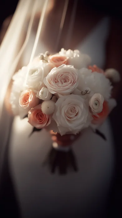 Elegant White Flower Bouquet Photography