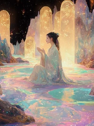 Goddess on the Banks of the Iridescent River