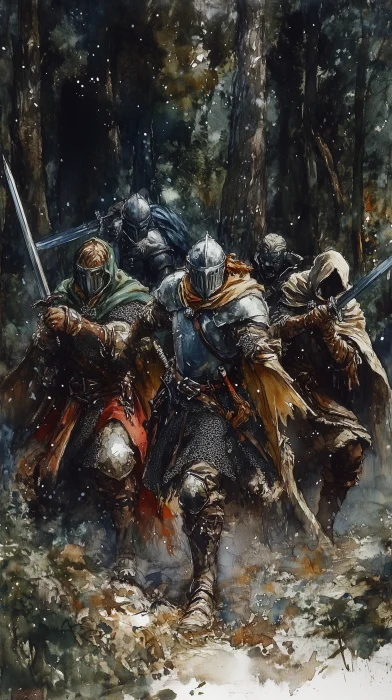 Fantasy Characters Ambushed by Bandits