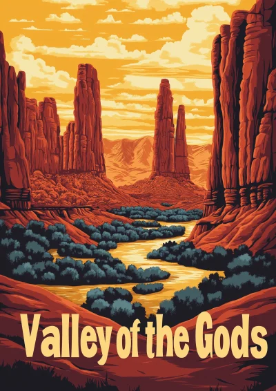 Valley of the Gods National Park Poster