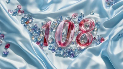 Colorful Crystal Text on Silk