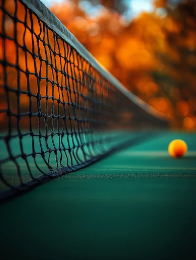 Close-up of a Tennis Court