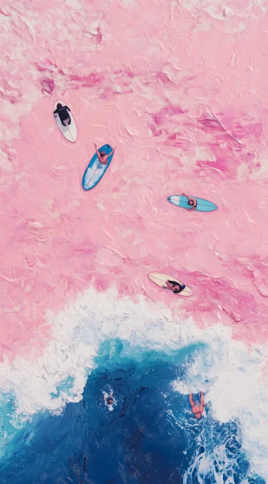 Surfers in the Ocean