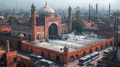 Cordoned off Jama Masjid mosque