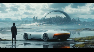 Futuristic City and Car