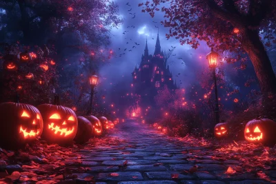 Hauntingly Beautiful Halloween Scene