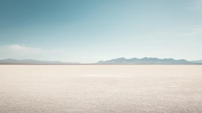 Surreal Salt Desert Landscape