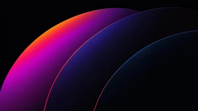 Abstract Dark Tone Gradient Arcs